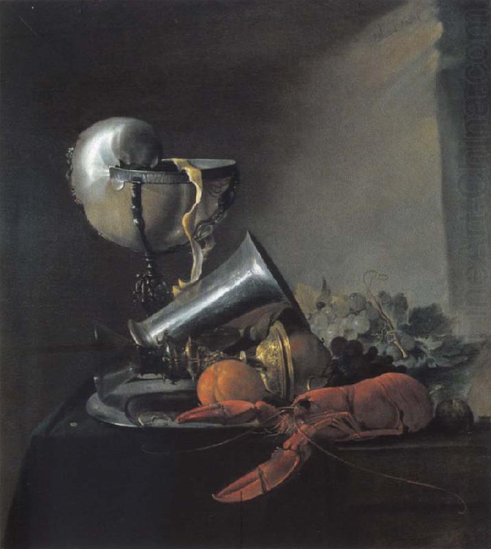 Jan Davidsz. de Heem Style life with Nautiluspokal and lobster china oil painting image